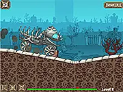 Zombies Haul free online truck driving game. Player driving carefully over hilly roads to deliver dead zombie cargo.