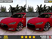 Play Tesla Cars Differences free online spot the difference game, find the differences in two pictures of an electric car, puzzle game.