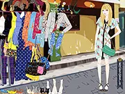 Rainy Day Weekends dress-up game online featuring a girl in a stylish coat and holding an umbrella | Free fashion styling game