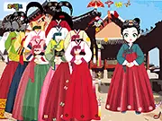 Royal Korean Clothes Dress Up free online game, traditional Korean outfit, hanbok fashion, palace attire