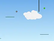 Sling Jumper 2 free online game screenshot showing a ball being launched by a slingshot over a level with coins and obstacles on PlayArcadeHub