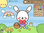 Play Easter Time Dress Up free online game, dress the bunny in cute outfits, add eggs to the scenery, PlayArcadeHub
