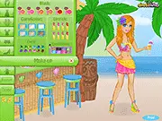 Tiki Cafe Waitress Dress Up free online Hawaiian summer outfit game