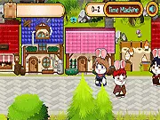 Night Before Easter free online game screenshot showing a professor character running and jumping over obstacles in a time travel-themed platforming level