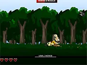 Wonderboy Legends character running and fighting enemies in a classic 8-bit side-scrolling game
