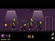 Time Hotel Escape game screenshot showing the character climbing a staircase inside a mysterious, clock-themed hotel