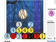 Play Dropsum online free, tile dropping puzzle game, math puzzle combos