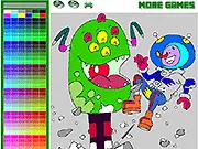 Free Alien and Astronaut Coloring game online, creative activity for kids, play on PlayArcadeHub.