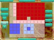 Strategic grid map showing a warehouse fire, water packs, and a water bomb icon in the Stop Fire Now logical game