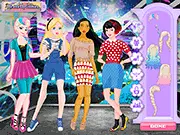 Princess Tattoos dress-up game character wearing rock-style clothing, heavy eyeliner, and visible temporary tattoos