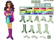 Fantasy Street Fashion online game screen with fantasy girl being dressed up, free dress-up game
