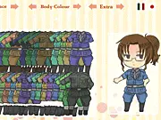 Make Your Own Hetalia OC game character creator interface with various custom nation character parts