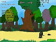 Screenshot of Just Another Idle Clicker game interface showing a creature being clicked and a growing score counter, play free online incremental game