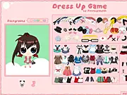 The Chibi Dress Up game screenshot, play free cute online dress up game on PlayArcadeHub