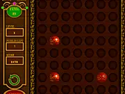 Free online logic board game Quash Board Puzzle on PlayArcadeHub, showing a board with colored balls