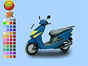 Free online coloring game featuring a cool motorcycle, easy creative art activity to play online on PlayArcadeHub