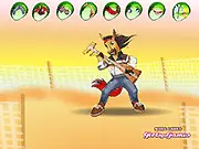 Rockstar Horse Dressup free online game, a horse wearing a leather jacket, cool sunglasses, and a spiky rock and roll hairstyle