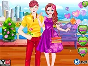 My Sweet Date Valentine's Day game screenshot showing the girl washing her dirty shoes and the final dress-up stage