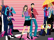 Couple Street Walk Dressup game, free online fashion game for girls, styling a couple for a street walk