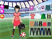 Enthusiastic Footballer Dressup game image, play free elegant fashion game online