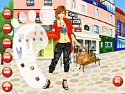 Impressive Street Style free online dress-up game, styling a girl in fancy urban and trendy street clothes