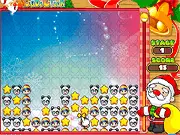 Screenshot of the Cubiclick - Merry X-Mas game board filled with colorful, cube-shaped Christmas gifts (red, blue, yellow, green) ready to be matched and cleared by the player.