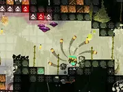 Bazooka Boy 3 game screenshot, character firing a bazooka at structures to collect a golden box, play free online action game at PlayArcadeHub