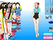 Summer Surfer Look free dress up game, playing online beach fashion and surfer girl style on PlayArcadeHub