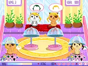 Cat Hair Salon game screenshot, free online cat grooming and pet makeover game, cute cats
