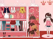 Cute Country Girl Dress Up online game, girl character with country-style fashion, free online dress up game