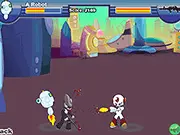 V Robot free online game, city defense action game, fight evil robots on PlayArcadeHub