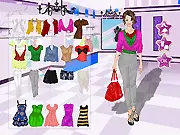 Shopping Style Dressup game, choosing a fancy lady dress and blouse, free online shopping fashion game