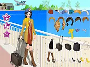 Flight Attendant Fashion Dressup game, styling a lovely elegant uniform, professional fashion dress-up online