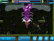 The title screen for Mutant Selection, showing a futuristic, powerful genetic mutant creature equipped with advanced weapons and flanked by support drones.