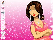 Cici Dressup free online game screenshot showing Cici in a glamorous, sparkling clubbing outfit