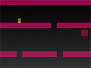 NOMAD (Prototype) action-platformer game screen with a character jumping between platforms and avoiding spikes