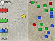 Play Power Fist online free, physics puzzle game, grab and fire boxes with magnetic arm