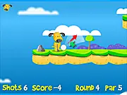 TJ Plays Golf game screenshot - Mini golf in the skies on floating platforms - Play free online