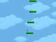 The little robot character 'Roboti' preparing to jump across a gap in the free online precision platforming game