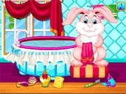 Baby Bunny Care free online pet simulation and dress up game on PlayArcadeHub