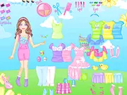 Easter Dress-Up free online game, girl being dressed up in a cute Easter dress, holiday fashion game