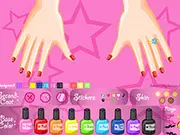 Create a Manicure online game screenshot, nail art designer interface, fingers with stylish manicure, free creative game