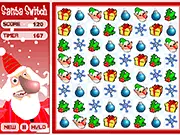 Santa Switch free online Match 3 game screenshot, matching Christmas gifts and ornaments on PlayArcadeHub