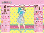 Ms. Puppet Lolita dress up game screenshot, girl character wearing Lolita fashion, cute bows and lace, free online style game