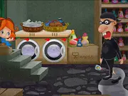 Baby Emily setting up a booby trap inside her house to stop the burglar and defend the gold