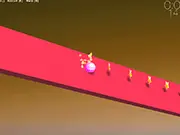 Pinkball 2 game screen - Pink ball rolling on platforms - Play free online skill game