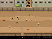 Play Run Saddam free online game, a retro frogger-like action game where you collect nukes and dodge tanks.