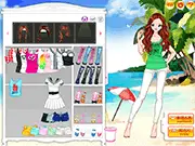 A beautiful beach scene with swaying coconut palms and blue ocean water for the Coconut Palms hidden objects game