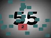 60 Seconds! free online game screenshot: player dodging blue blocks in a time-based survival challenge on PlayArcadeHub.