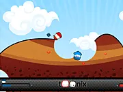 Toonix Food Fight game featuring a chaotic scene with blue and red Toonix characters throwing food weapons at each other in a colorful online arena on PlayArcadeHub